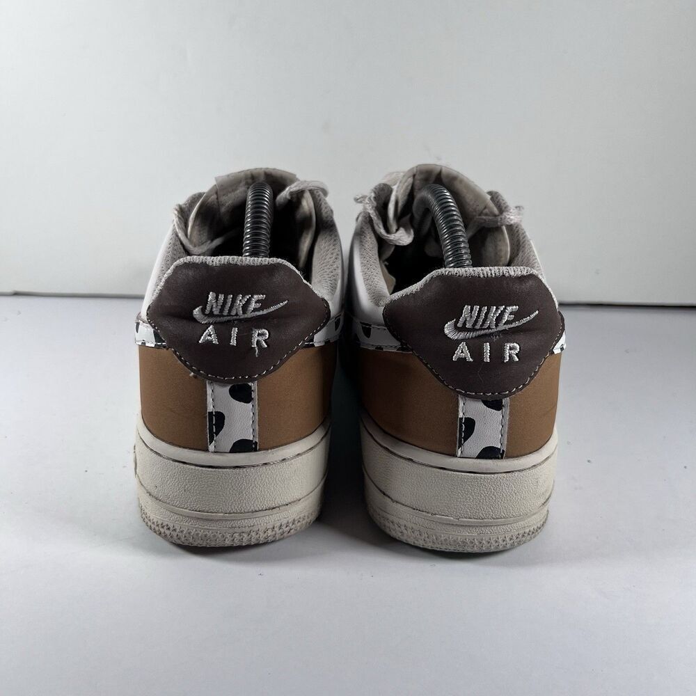 Nike Air Force 1 Low Custom Cow Print Lace Up Shoes Sneakers Women's 8.5 - Picture 4 of 9